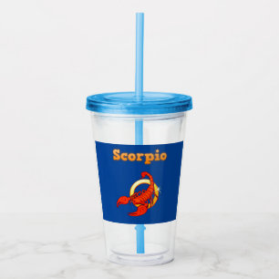 Scorpio symbol acrylic tumbler