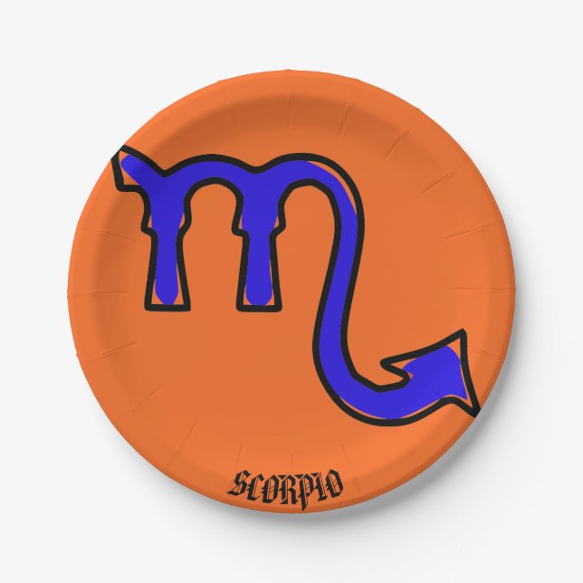 Scorpio symbol paper plate (Front)