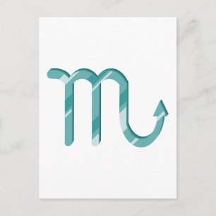 Scorpio symbol postcard