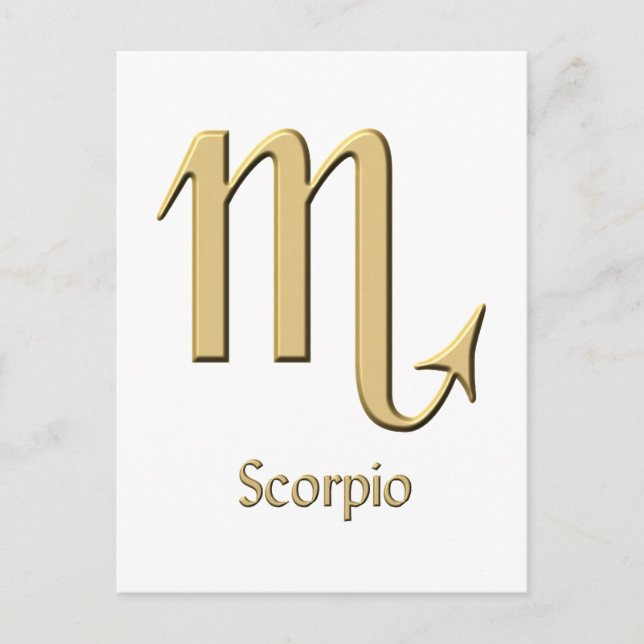 Scorpio symbol postcard (Front)