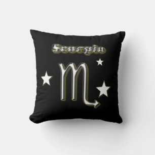 Scorpio symbol throw pillow