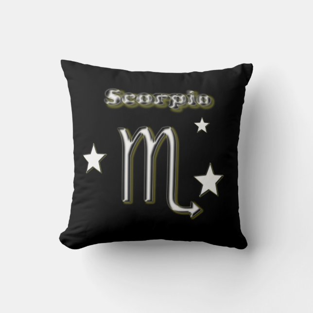 Scorpio symbol throw pillow (Front)