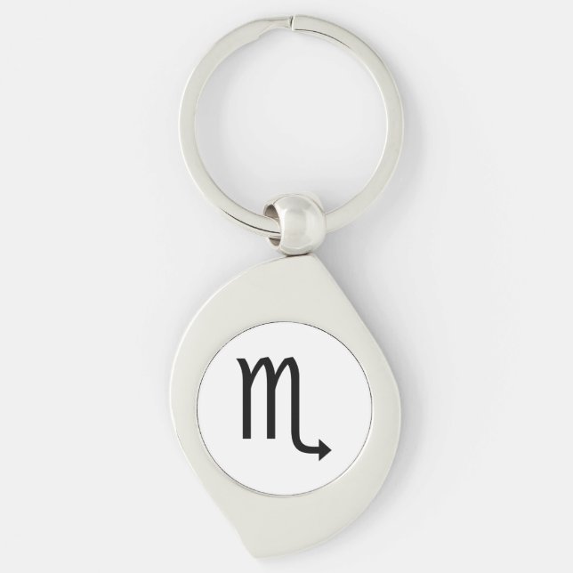 Scorpio Symbol Zodiac Keychain (Front)