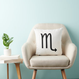 Scorpio Symbol Zodiac Throw Pillow