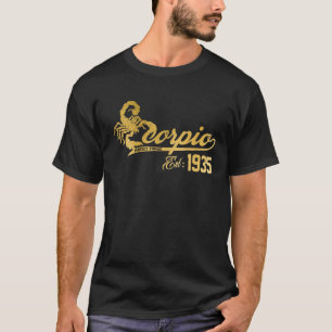 Scorpio The Scorpion Zodiac Awesome 1935 October N T-Shirt