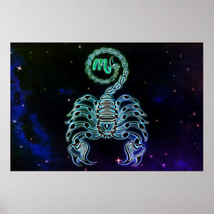scorpio the scorpion zodiac poster