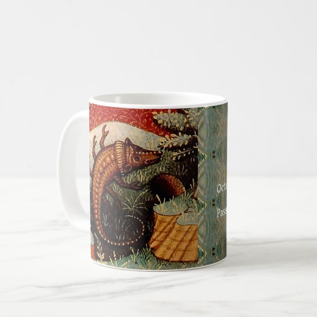 Scorpio the Scorpion Zodiac Sign Birthday Coffee Mug (Front Left)