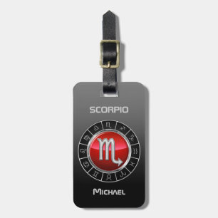 Scorpio - The Scorpion Zodiac Symbol Luggage Tag