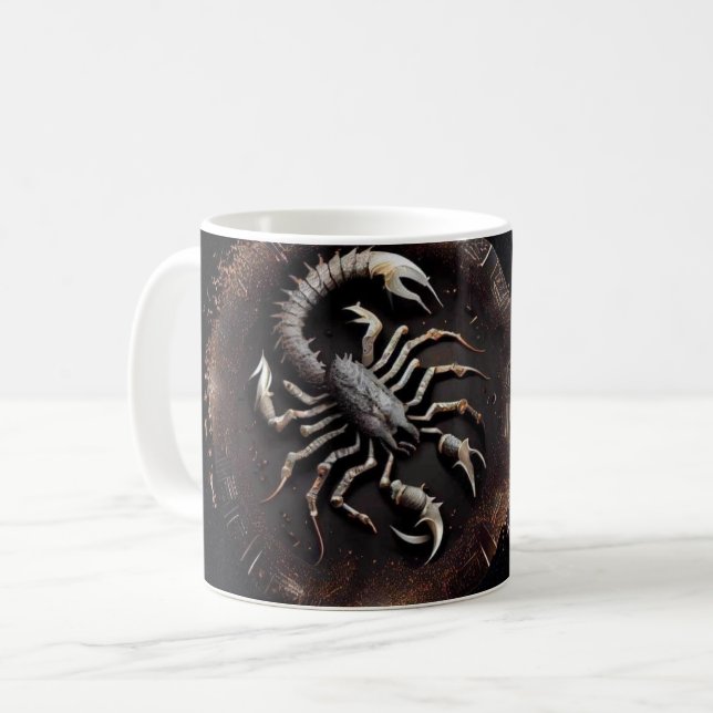 Scorpio-Themed Nutritional Value Coffee Mug (Front Left)