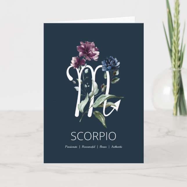 Scorpio Traits Birthday Card (Front)