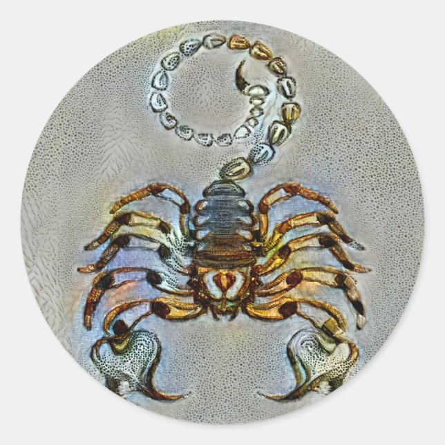 Scorpio Venice Classic Round Sticker (Front)