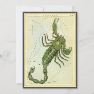 Scorpio, Vintage Constellation Urania's Mirror Invitation