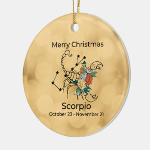 Scorpio Vintage inspiré ornement de Noël