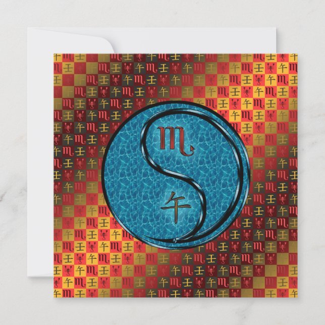 Scorpio & Water Horse Card (Front)