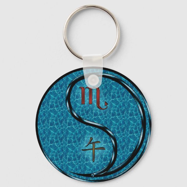 Scorpio & Water Horse Keychain (Front)