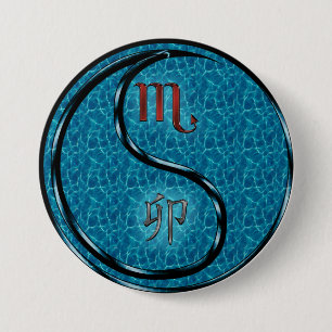 Scorpio & Water Rabbit 3 Inch Round Button