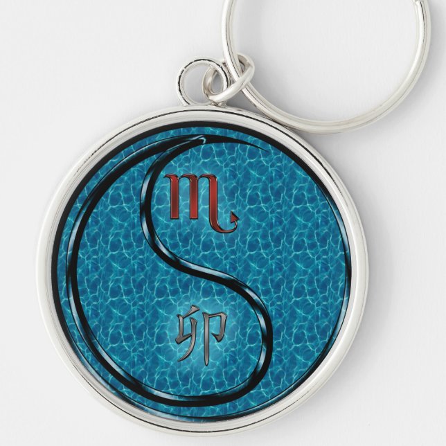 Scorpio & Water Rabbit Keychain (Front)