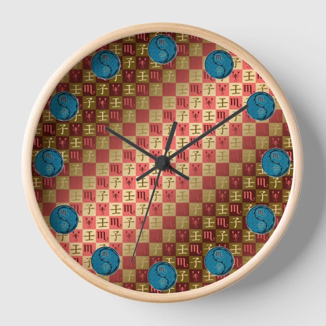 Scorpio & Water Rat Clock (Front)