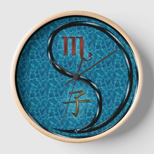 Scorpio & Water Rat Clock (Front)