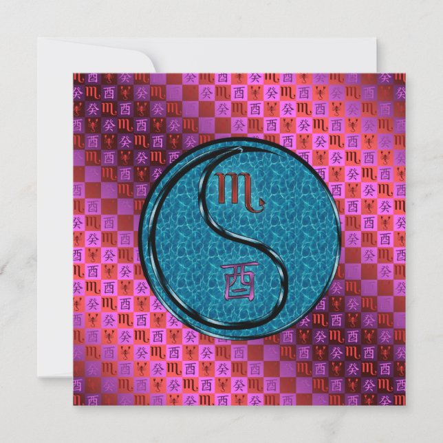 Scorpio & Water Rooster Card (Front)