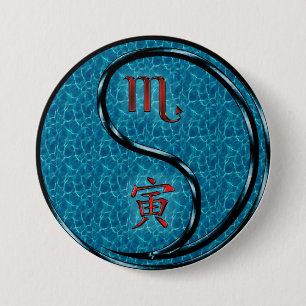 Scorpio & Water Tiger 3 Inch Round Button