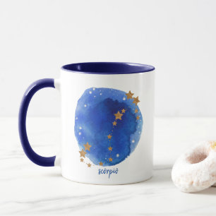 Scorpio Watercolor Night Sky Constellation Zodiac Mug