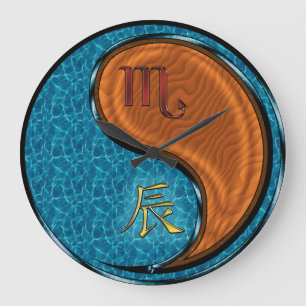 Scorpio & Wood Dragon Large Clock