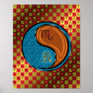 Scorpio & Wood Dragon Poster