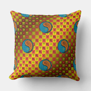 Scorpio & Wood Monkey Throw Pillow