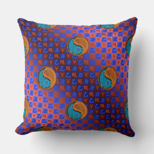 Scorpio & Wood Ox Throw Pillow