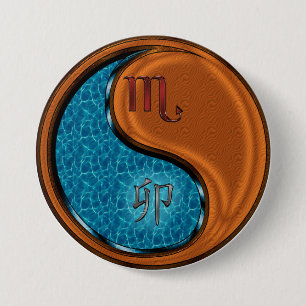 Scorpio & Wood Rabbit 3 Inch Round Button