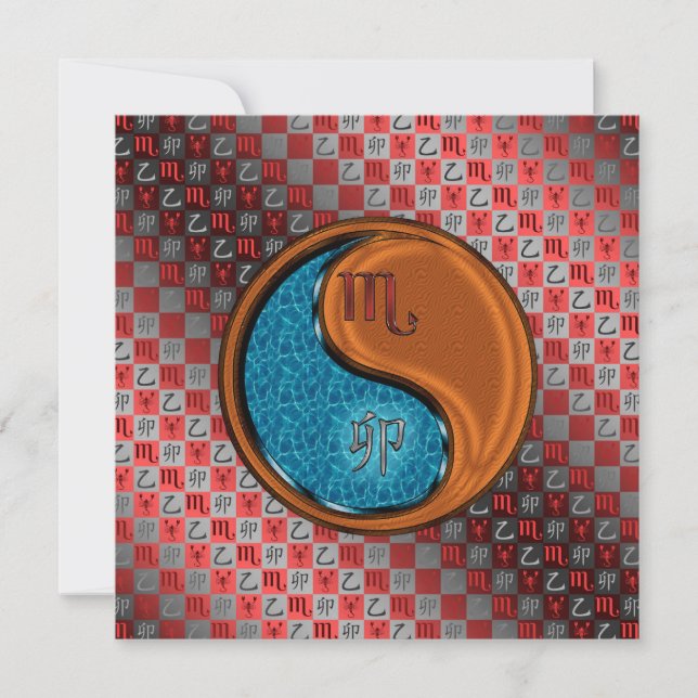 Scorpio & Wood Rabbit Card (Front)