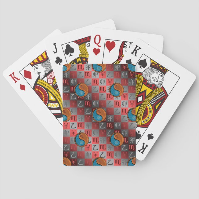 Scorpio & Wood Rabbit Playing Cards (Back)