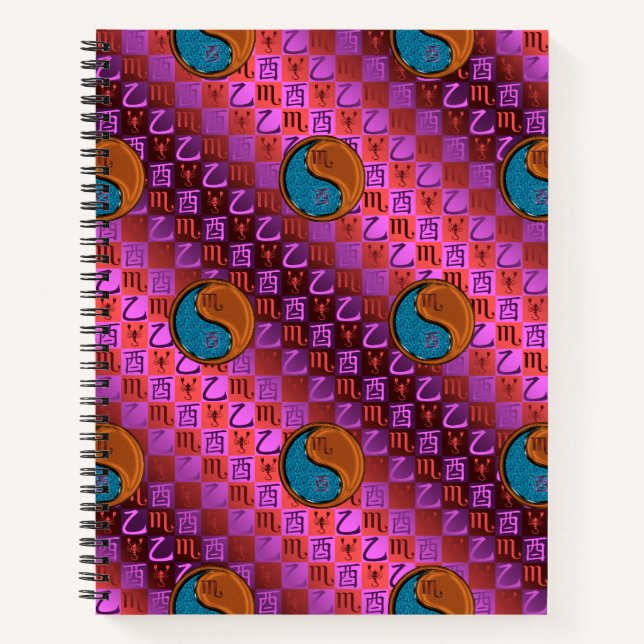 Scorpio & Wood Rooster Notebook (Front)