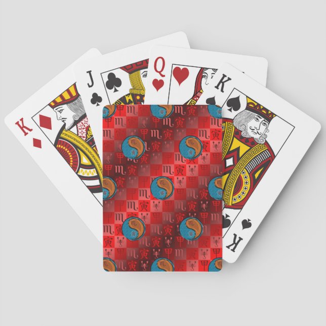Scorpio & Wood Tiger Playing Cards (Back)