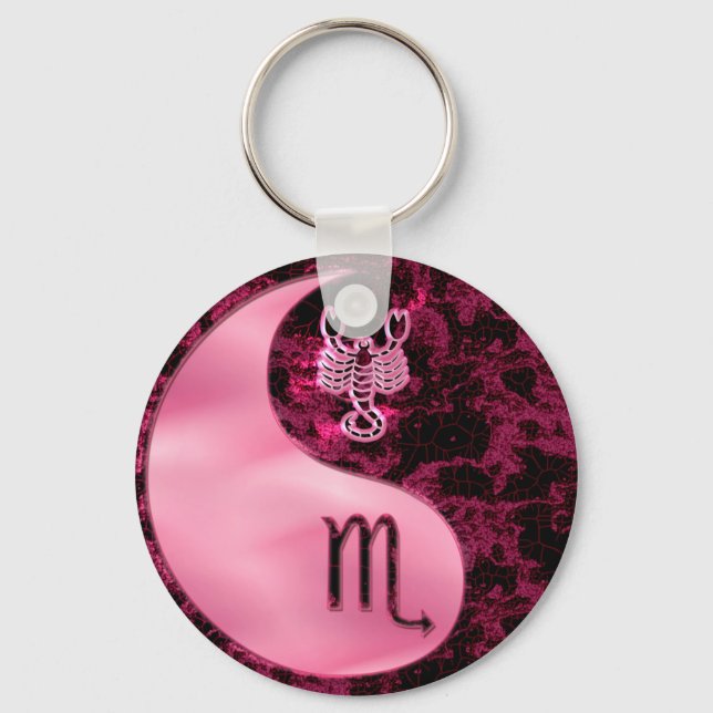 Scorpio Yin Yang Keychain (Front)
