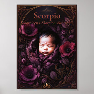 Scorpio Zodiac Art   Dreamy Astrology Collection Poster