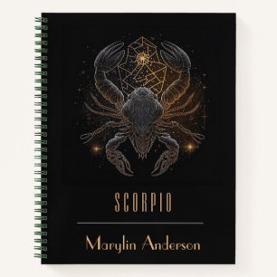 SCORPIO ZODIAC ASTROLOGY CONSTELLATION CUSTOM NOTEBOOK
