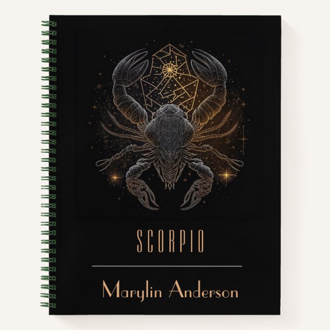 SCORPIO ZODIAC ASTROLOGY CONSTELLATION CUSTOM  NOTEBOOK (Front)