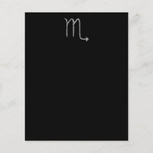 Scorpio. Zodiac Astrology Sign. Black.