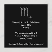 Scorpio. Zodiac Astrology Sign. Black.
