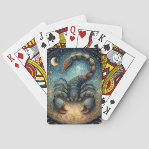 Scorpio Zodiac Astrology Sign Celestial Birthday Playing Cards