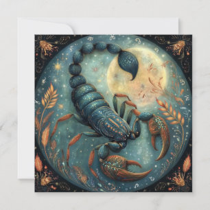 Scorpio Zodiac Astrology Sign Mystical Birthday Card