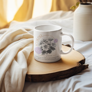Scorpio zodiac birth flower month birthday  coffee mug