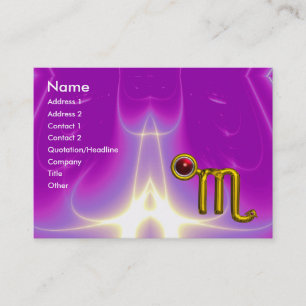 SCORPIO ZODIAC BIRTHDAY Red Grenade Business Card