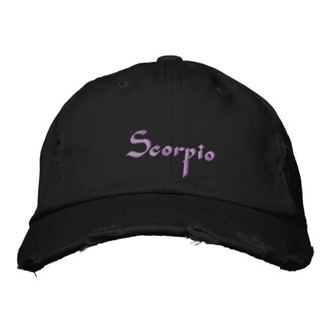 Scorpio Zodiac brodé Casquette / Casquette (Devant)