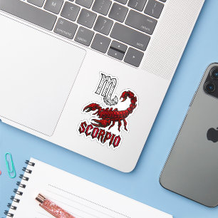 Scorpio Zodiac Chrome Glyph Crystalline Scorpion