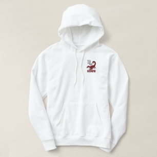 Scorpio Zodiac Chrome Glyph Crystalline Scorpion Hoodie