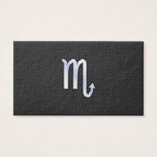 Scorpio Zodiac chrome like Sign black snake skin