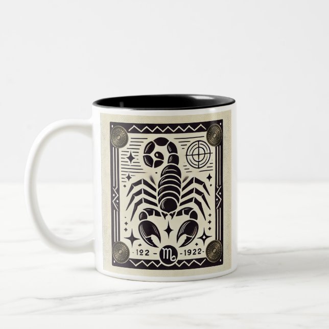 Scorpio Zodiac Coffee Mug Retro (Left)